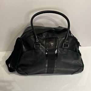 lululemon Black Vinyl Workout Bag USED